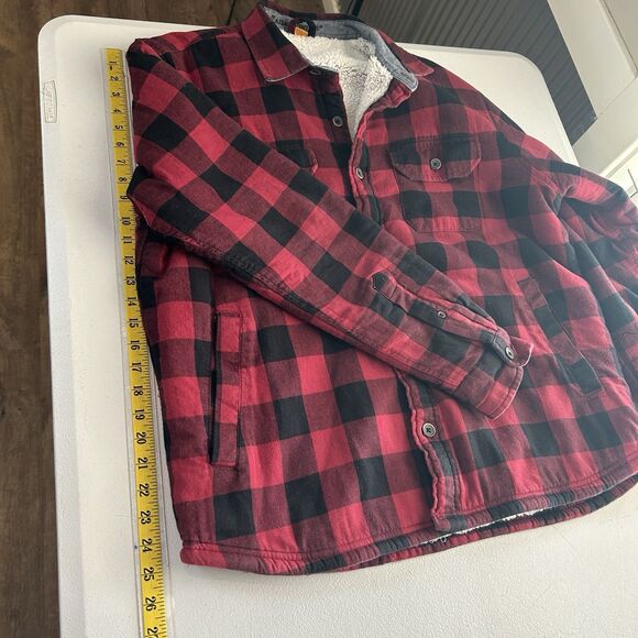 Tailor Vintage Mens Jacket Large Plaid Warm Thick Pockets Sherpa Lined Heritage - Picture 10 of 14